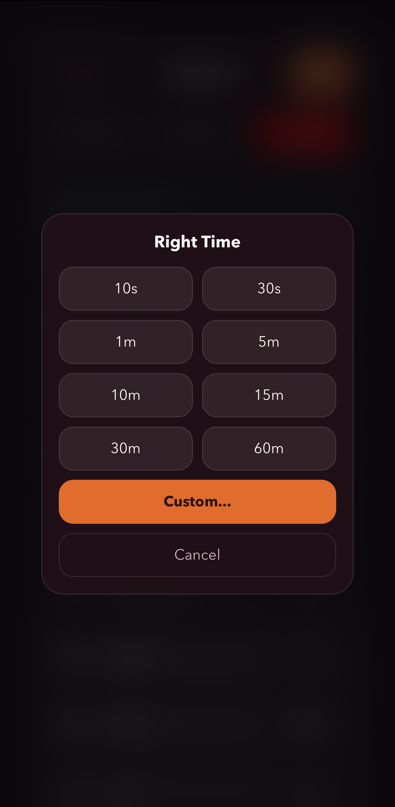 Time picker in pack editor