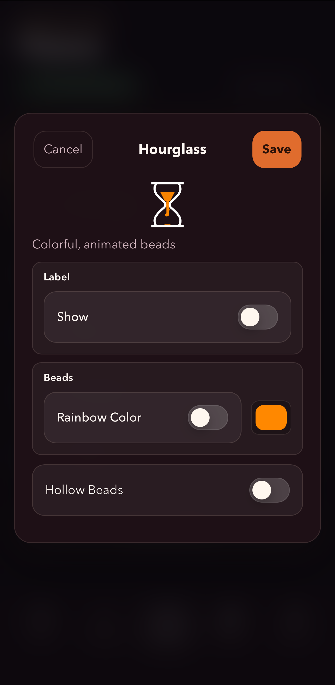 Hourglass theme preview